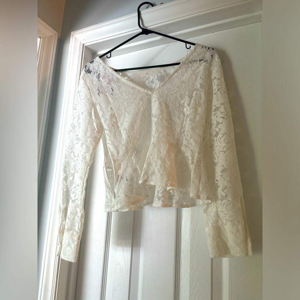 Brand new off-white lace top NEW WITH TAGS!